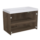 Gabinete Modulado para Banheiro com 2 Portas 2 Prateleiras 90x46cm Amadeirado Escuro Remix