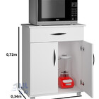 Gabinete Módulo Aéreo De Cozinha Multiuso Branco & 4 Portas
