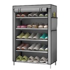 Gabinete Multiuso Para Sapatos 5 Prateleiras E Porta Com Ziper