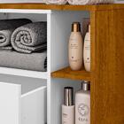 Gabinete Organizador Banheiro 1 Gaveta E Rodízios Branco Natu