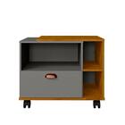 Gabinete Organizador Banheiro 1 Gaveta E Rodízios Titanium Na