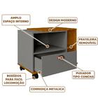 Gabinete Organizador Banheiro 1 Gaveta E Rodízios Titanium Na