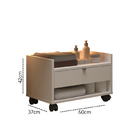 Gabinete Organizador Com Uma Gaveta Pés Em Rodizio Prisma - J