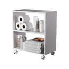 Gabinete Organizador Para Banheiro Com Rodinhas 50cm Branco