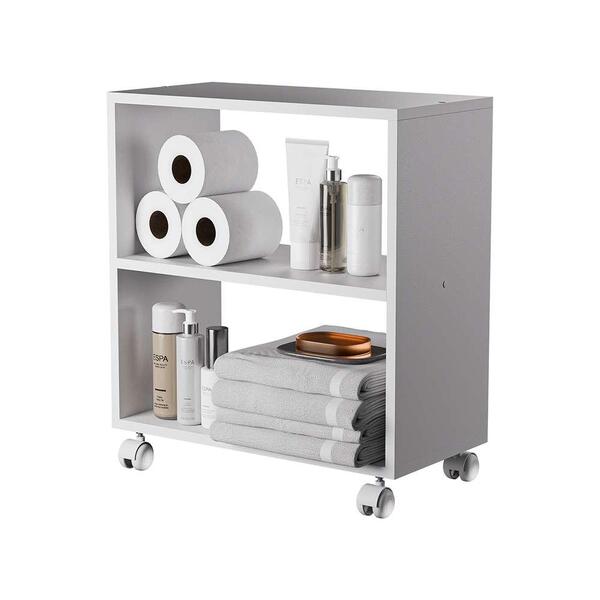 Gabinete Organizador Para Banheiro Com Rodinhas 50cm Branco