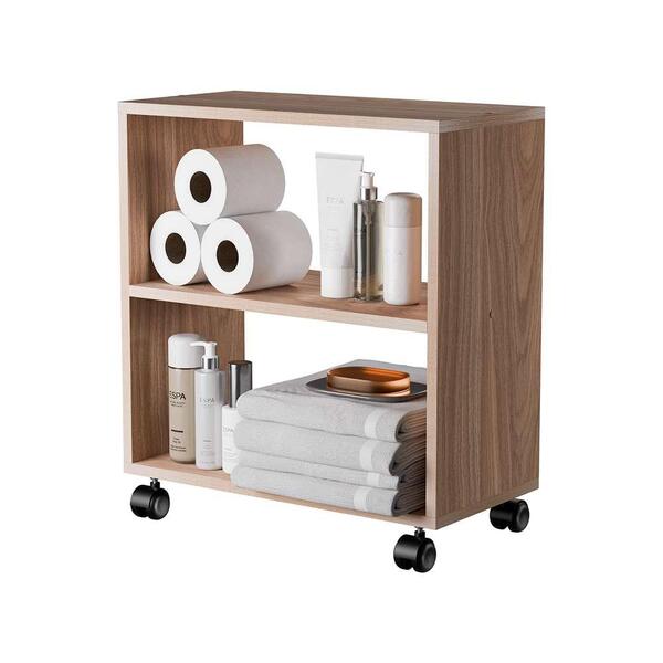 Gabinete Organizador Para Banheiro Com Rodinhas 50cm Freijó