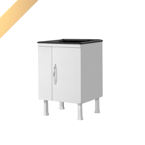 Gabinete P/1 Cuba Tanque Lavanderia Armário Pia Puxador