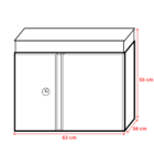 Gabinete P/ Banheiro Branco Preto C/ Cuba E Armário C/ Esp.