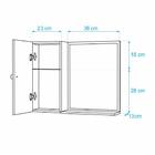 Gabinete P/ Banheiro Branco Preto C/ Cuba E Armário C/ Esp.