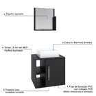 Gabinete P/banheiro C/cuba Q32 E Espelheira Soft 50cm