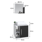 Gabinete P/banheiro C/cuba Q32 E Espelheira Soft 50cm