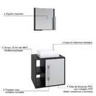 Gabinete P/banheiro C/cuba Q32 E Espelheira Soft 50cm