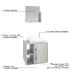 Gabinete P/banheiro C/cuba Q32 E Espelheira Soft 50cm