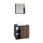 Gabinete P/banheiro C/cuba Q32 E Espelheira Soft 50cm