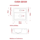 Gabinete P/banheiro C/cuba Q32 E Espelheira Soft 50cm