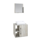 Gabinete P/banheiro C/cuba Q32 E Espelheira Soft 50cm