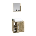 Gabinete P/banheiro C/cuba Q32 E Espelheira Soft 50cm