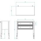 Gabinete para Banheiro 75x80x39cm Branco Nouvelle Artemobili