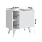 Gabinete Para Banheiro 01 Porta E 4 Nichos B86 Novam