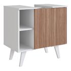 Gabinete Para Banheiro 01 Porta E 4 Nichos B86 Novam