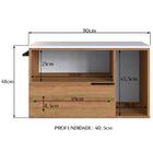 Gabinete Para Banheiro 02 Portas 01 Gaveta 80cm Proddy