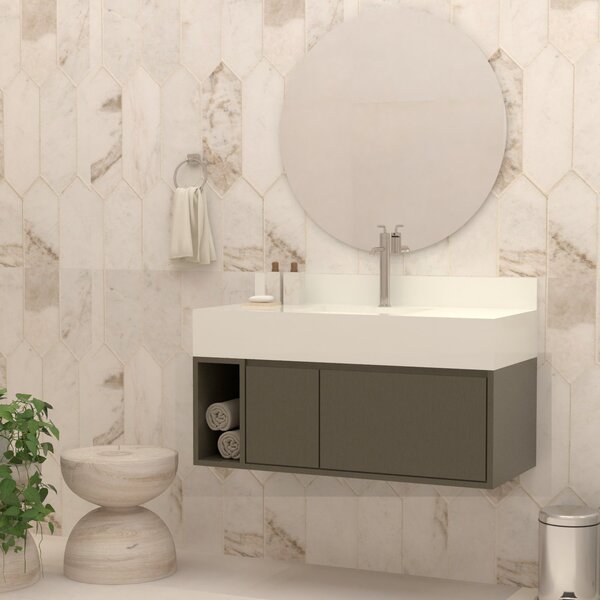 Gabinete Para Banheiro 100 Cm Florence Preto