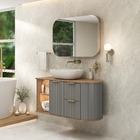 Gabinete para Banheiro 100cm Catedral e Avelã Tereza Cristina Fabribam