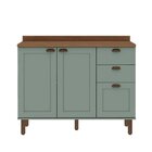 Gabinete Para Banheiro 100% Mdf 2 Portas 3 Gavetas Modelo Ame