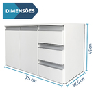 Gabinete Para Banheiro 100% Mdf Com Cuba De Apoio