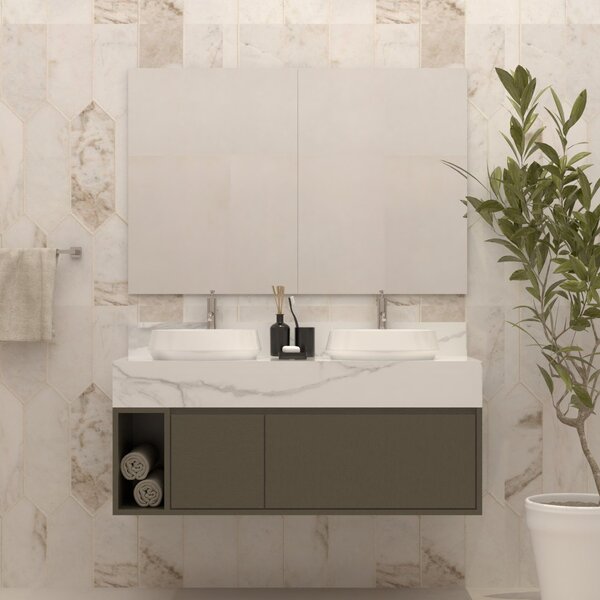 Gabinete Para Banheiro 120 Cm Florence Preto