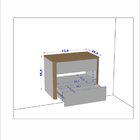 Gabinete Para Banheiro 1 Gaveta Santorini Móveis Bechara Tita