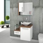 Gabinete Para Banheiro 1 Porta 1 Gaveta 1 Cuba Folha Lux E Es