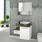 Gabinete Para Banheiro 1 Porta 1 Gaveta 1 Cuba Folha Lux E Es