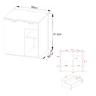 Gabinete Para Banheiro 1 Porta 1 Gaveta Bn3605 Tecnomobili