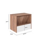 Gabinete Para Banheiro 1 Porta 1 Gaveta Cairo Branco/nogal