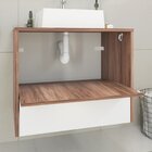 Gabinete Para Banheiro 1 Porta 1 Gaveta Cairo Branco/nogal