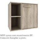 Gabinete Para Banheiro 1 Porta 1 Prateleira Sem Cuba Anne  Ba