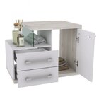 Gabinete Para Banheiro 1 Porta 2 Gavetas 1 Cuba Q35 E Espelhe