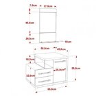 Gabinete Para Banheiro 1 Porta 2 Gavetas 1 Cuba Q35 E Espelhe