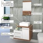 Gabinete Para Banheiro 1 Porta 2 Gavetas 1 Cuba Q35 E Espelhe