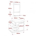 Gabinete Para Banheiro 1 Porta 2 Gavetas 1 Cuba Q35 E Espelhe