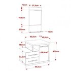 Gabinete Para Banheiro 1 Porta 2 Gavetas 1 Cuba Q35 E Espelhe