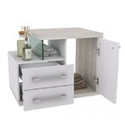 Gabinete Para Banheiro 1 Porta 2 Gavetas 1 Cuba Q35 E Espelhe