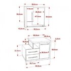 Gabinete Para Banheiro 1 Porta 2 Gavetas Com Cuba Q35 E Espel
