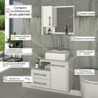 Gabinete Para Banheiro 1 Porta 2 Gavetas Com Cuba Q35 E Espel