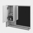 Gabinete Para Banheiro 1 Porta 2 Gavetas Com Cuba Q35 E Espel