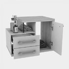 Gabinete Para Banheiro 1 Porta 2 Gavetas Com Cuba Q35 E Espel