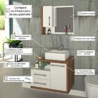 Gabinete Para Banheiro 1 Porta 2 Gavetas Com Cuba Q35 E Espel