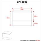 Gabinete Para Banheiro 1 Porta Bn3606 Tecnomobili
