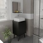 Gabinete Para Banheiro 1 Porta Bn3641 Preto